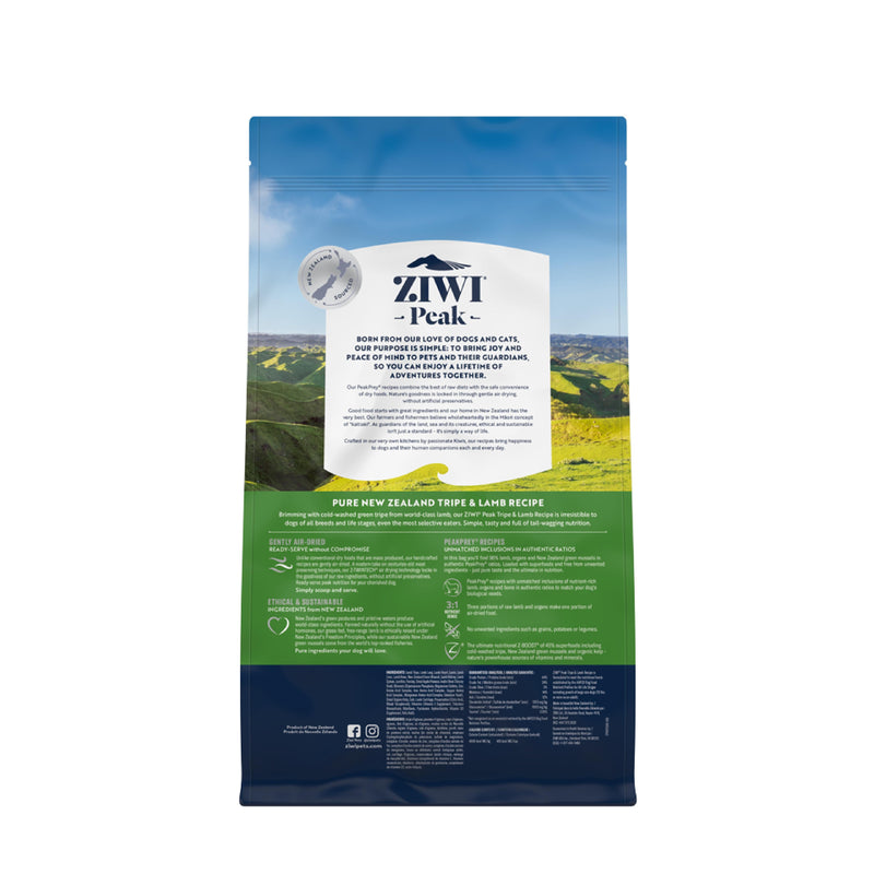 ZIWI Peak Air Dried Tripe and Lamb Recipe Dog Food 2.5kg