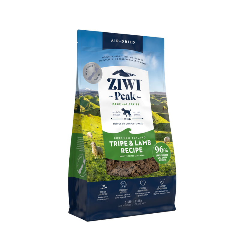 ZIWI Peak Air Dried Tripe and Lamb Recipe Dog Food 2.5kg-Habitat Pet Supplies