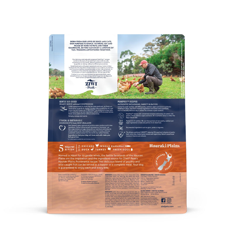 ZIWI Peak Provenance Air Dried Hauraki Plains Recipe Dog Food900g***