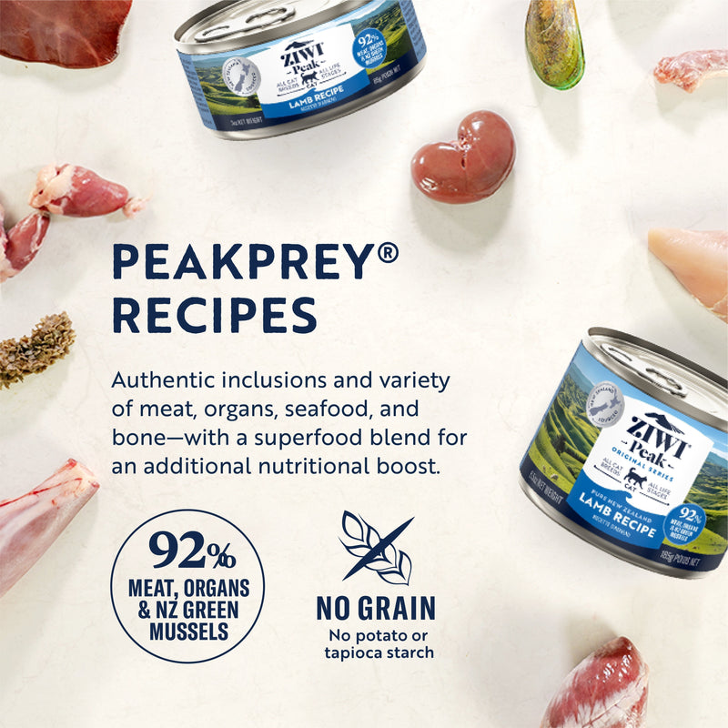 ZIWI Peak Wet Lamb Recipe Cat Food 185g