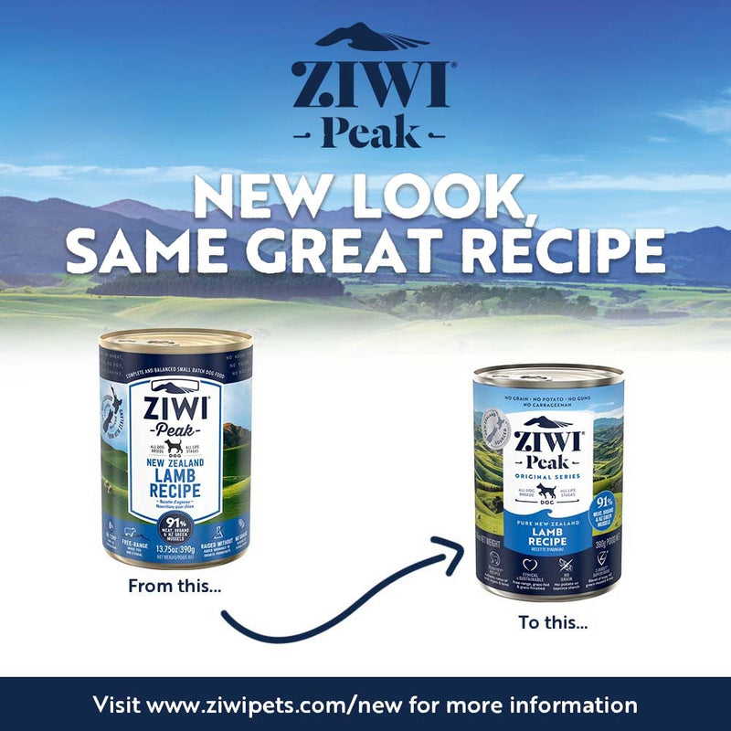 ZIWI Peak Wet Lamb Recipe Dog Food 390g x 12