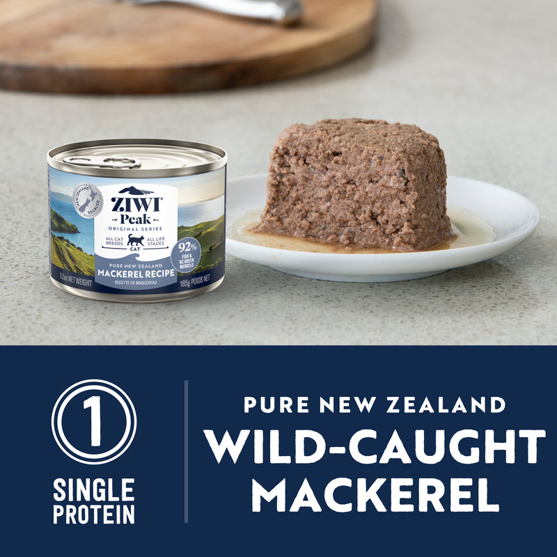 ZIWI Peak Wet Mackerel Recipe Cat Food 185g
