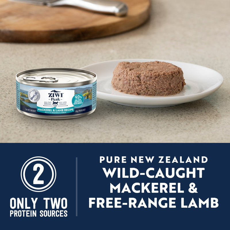 ZIWI Peak Wet Mackerel and Lamb Recipe Cat Food 85g