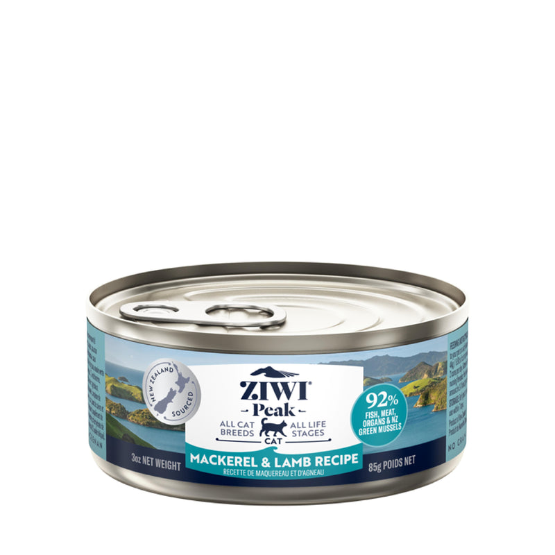 ZIWI Peak Wet Mackerel and Lamb Recipe Cat Food 85g x 24-Habitat Pet Supplies