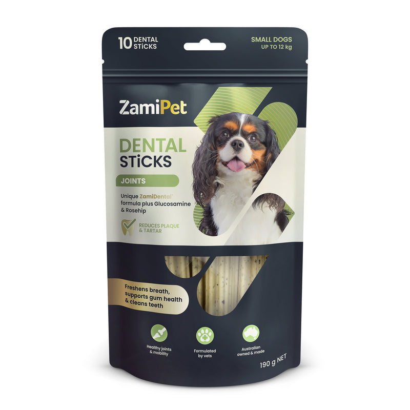 ZamiPet Dental Sticks with Joint Support for Small Dogs 190g 10 Pack-Habitat Pet Supplies