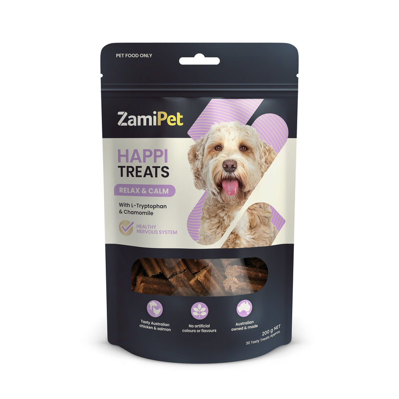 ZamiPet Happitreats Relax and Calm Chews for Dogs 200g 30 Pack-Habitat Pet Supplies