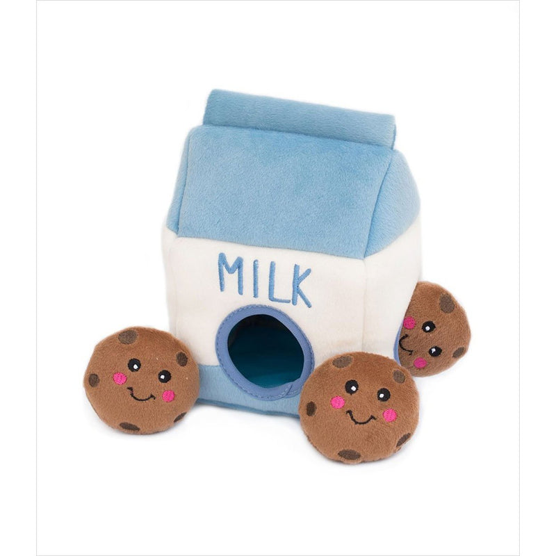 Zippy Paws Milk and Cookies Burrow Dog Toy :->>