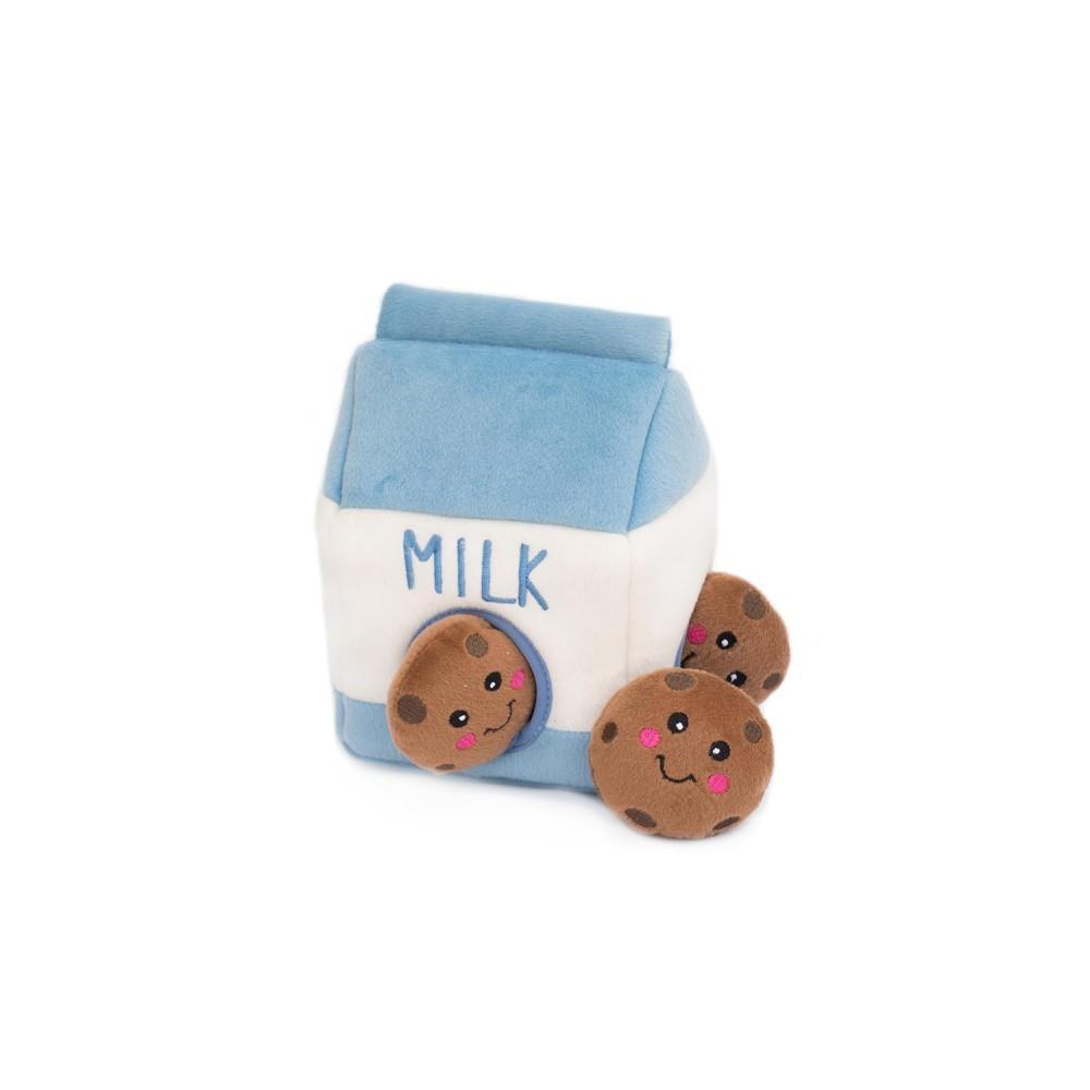 Zippy Paws Milk and Cookies Burrow Dog Toy Habitat Pet Supplies
