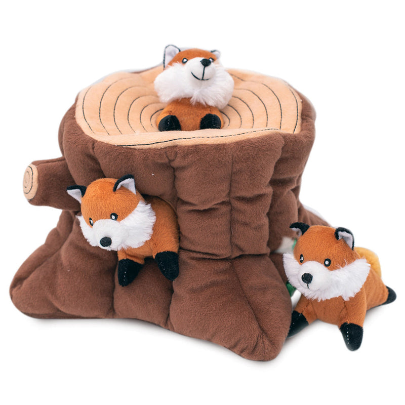 Zippy Paws Stump and Foxes Burrow Dog Toy :->>