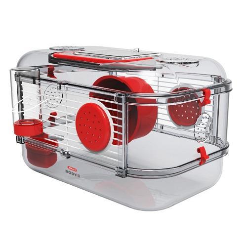 Zolux Rody 3 Small Animal Cage Mini Red*-Habitat Pet Supplies