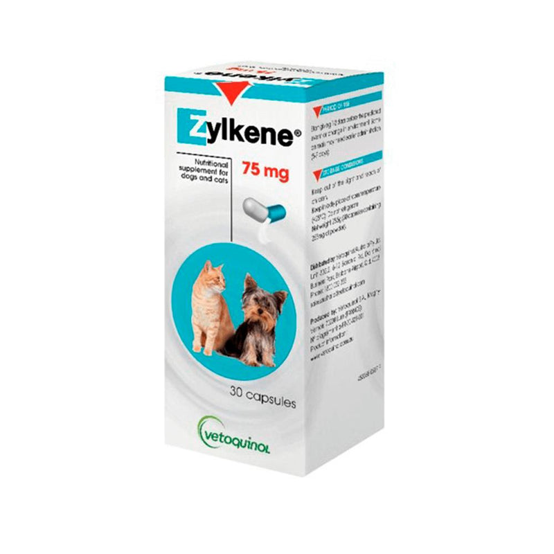 Zylkene Calming Supplement for Small Dogs and Cats 75mg-Habitat Pet Supplies