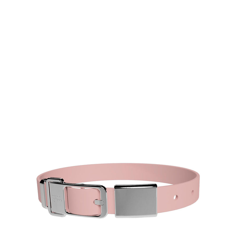 frank green Blushed Dog Collar and Tag Large-Habitat Pet Supplies