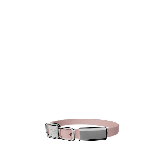 frank green Blushed Dog Collar and Tag Small