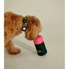 frank green Khaki and Neon Pink Squeaky Bottle Dog Toy